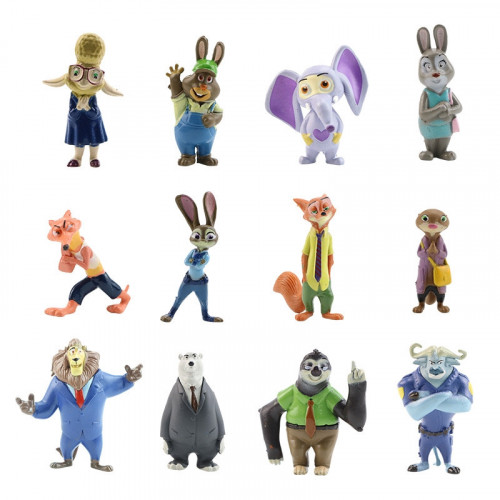 Набір фігурок 12в1 Зоотрополіс (Звірополіс) 4-7 см - Zootopia
