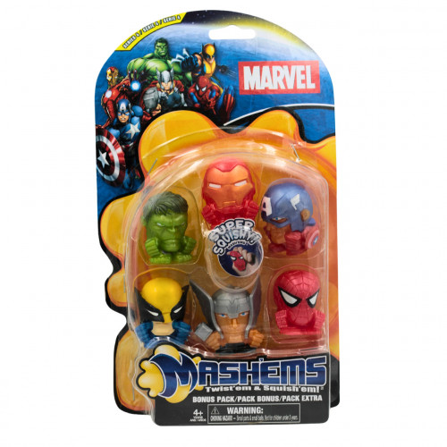 Набір іграшок антистрес сквіші Месники 6 шт - Advengers, Super Squishy, ​​Tor, Iron Man, Hulk, Spider Man