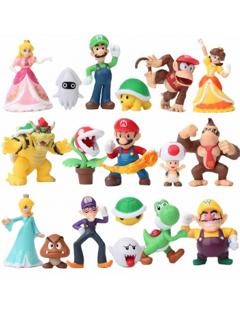 Набір фігурок 18в1 Супер Маріо, 2-7 см — Super Mario