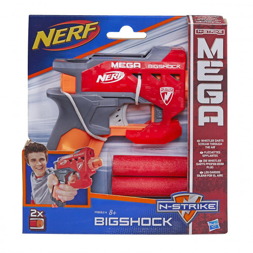 Пістолет Нерф Бігшок з великими стрілами - Bigshock, N-Strike Mega, Nerf, Hasbro