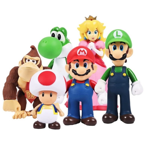 Набір фігурок 6в1 Супер Маріо, 11-14 см — Super Mario
