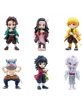 Набір фігурок 6в1 з аніме Винищувач демонів (Клинок, що розсікає демонів), 9 см — Kimetsu no Yaiba