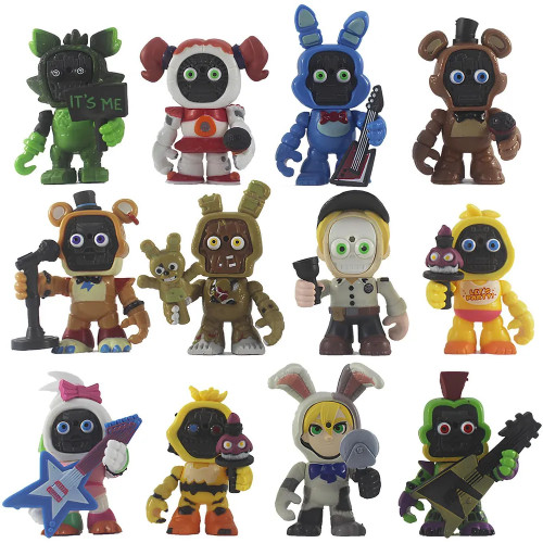 Набір фігурок ФНАФ П'ять ночей з Фредді, 12в1, 8-9 см - Five Nights на Freddy`s, Fnaf, Chica, Bonnie, Foxy
