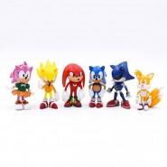 Набір фігурок Класичний Їжачок Супер Соник, 6в1, 7 см - Classic Sonic the Hedgehog