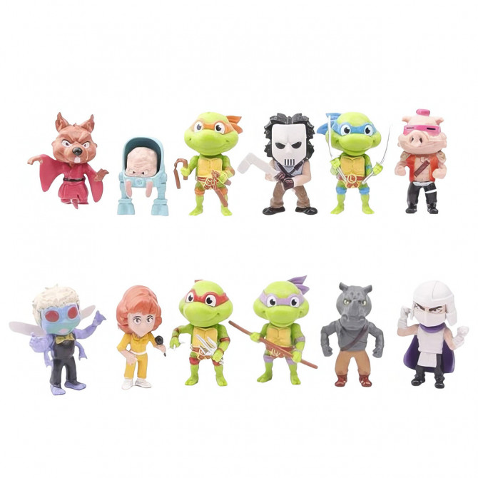 Набір фігурок 12в1 Черепашки Ніндзя, 5-6см - TMNT