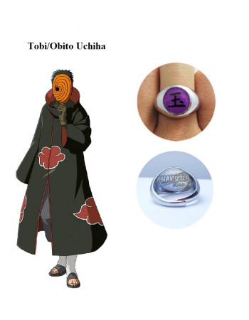 Кольцо Тобі Обіто Учиха Акацуки с логотипом Naruto - Tobi Obito Uchiha