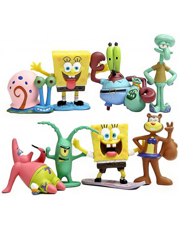 Набір фігурок Губка Боб, 8в1 - Spongebob