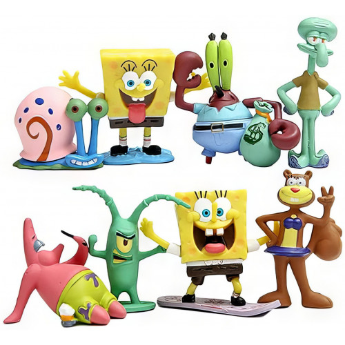 Набір фігурок Губка Боб, 8в1 - Spongebob