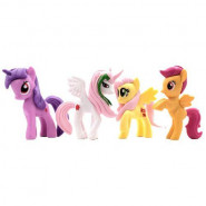 Набір 12в1 Мій Маленький Поні 5,5-6,5 см - My Little Pony: Епплджек, Іскорка, Веселка Деш, Раріті, Пінк Пай