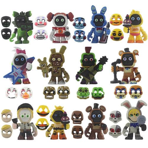 Набір фігурок ФНАФ П'ять ночей з Фредді, 12в1, 8-9 см - Five Nights на Freddy`s, Fnaf, Chica, Bonnie, Foxy