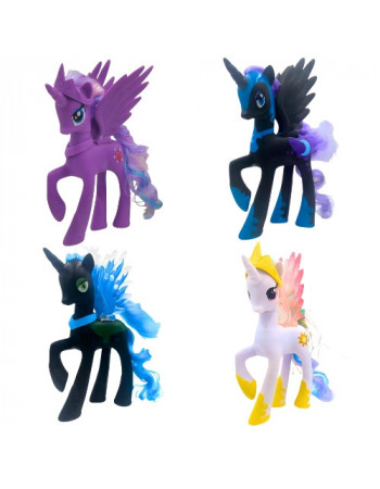 Набір іграшки 4в1 Мій Маленький Поні Принцеси: Іскорка, Місячна Поні, Селестія, Крисаліс, 14 см - My Little Pony