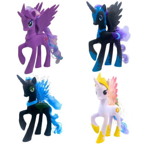 Набір іграшки 4в1 Мій Маленький Поні Принцеси: Іскорка, Місячна Поні, Селестія, Крисаліс, 14 см - My Little Pony