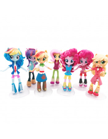 Фігурки 7в1 Дівчата Еквестрії на підставках, 14 см - My Little Pony, Equestria Girls