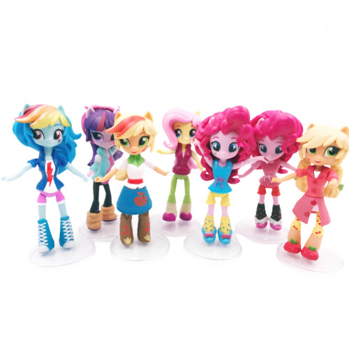 Фігурки 7в1 Дівчата Еквестрії на підставках, 14 см - My Little Pony, Equestria Girls