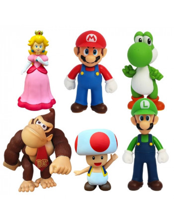 Набір фігурок 6в1 Супер Маріо, 11-14 см — Super Mario