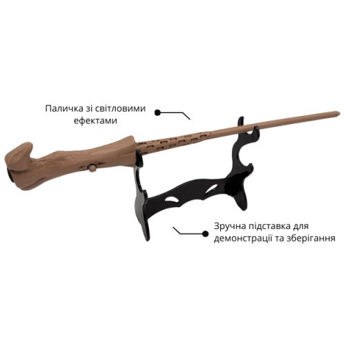 Набір Волан-де-Морта Premium 2: чарівна паличка на підставці з кулоном Дарунки Смерті - Harry Potter