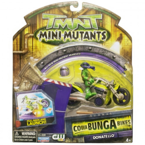 Набір міні-фігурка Донателло з мотоциклом - Mini Subway Cowabunga Bikes Donatello, 4Kids, Playmates