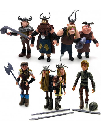 Набір фігурок 'Як приборкати Дракона' 8в1, 9 см - 'How to train Dragon' action figure