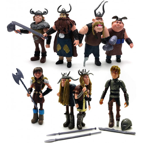 Набір фігурок 'Як приборкати Дракона' 8в1, 9 см - 'How to train Dragon' action figure
