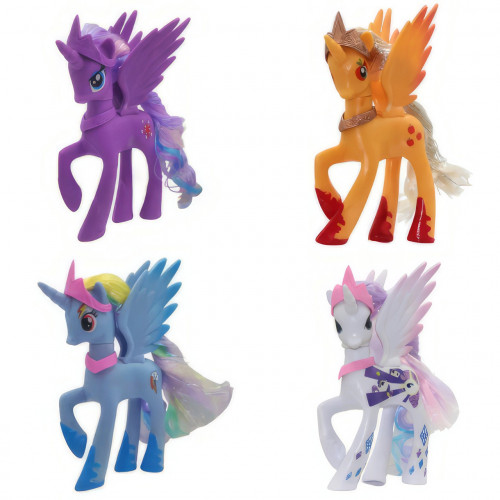 Набір іграшок 4в1 Мій Маленький Поні Принцеси: Іскорка, Веселка Деш, Раріті, Епплджек, 14 см, My Little Pony