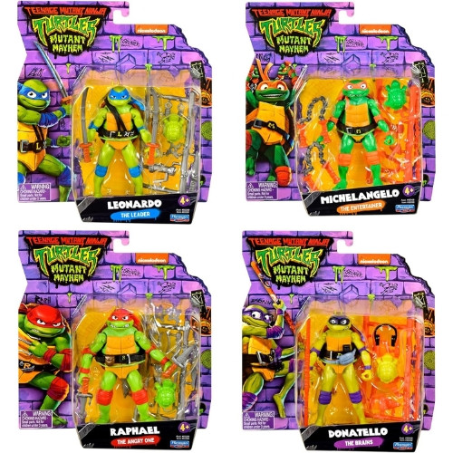 Фігурки Playmates 4в1 із м\ф Черепашки ніндзя Погром мутантів, 12 см - TMNT, Nickelodeon