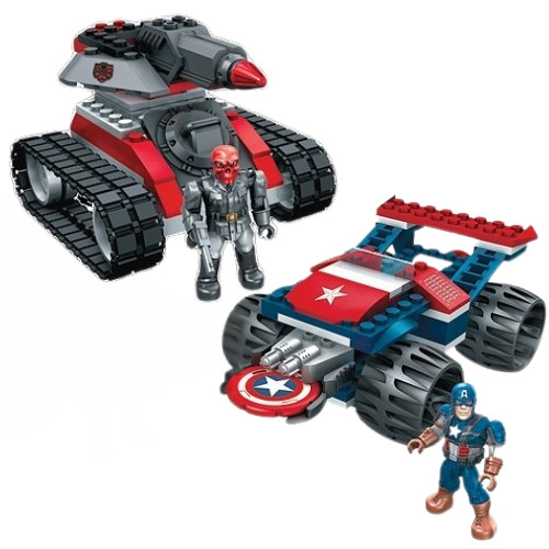 Конструктор 156 дет. Капітан Америка проти Червоного Черепа - Captain America Red vs Skull, Mega Bloks