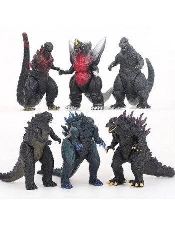 Набір фігурок Годзілла, 6в1, 9 см - Godzilla, 6in1