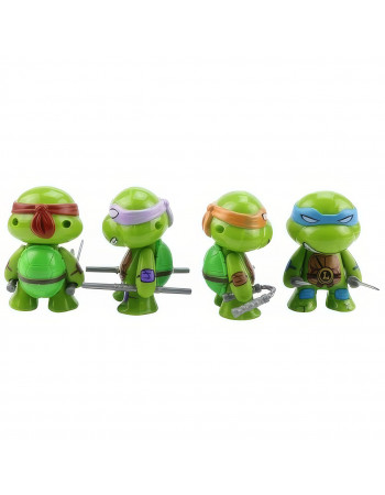 Набір фігурок 4в1 Черепашки ніндзя з аксесуарами, 7 см - TMNT