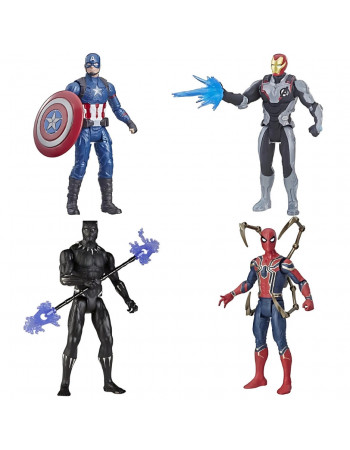Набір фігурок Hasbro 4в1, Капітан Америка, Людина Павук, Залізна людина, Чорна Пантера, 15 см - Avengers