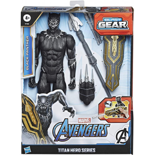 Іграшка Hasbro Чорна Пантера 30см Месники - Black Panther, Titan Hero Series Blast Gear, Aventgers (E788)