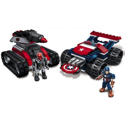Конструктор 156 дет. Капітан Америка проти Червоного Черепа - Captain America Red vs Skull, Mega Bloks