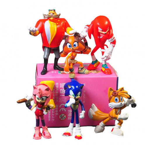 Набір фігурок Їжачок Супер Сонік 6в1, 7 см — Sonic the Hedgehog