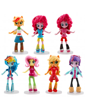 Фігурки 7в1 Дівчата Еквестрії на підставках, 14 см - My Little Pony, Equestria Girls
