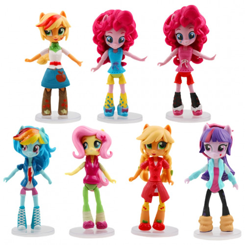 Фігурки 7в1 Дівчата Еквестрії на підставках, 14 см - My Little Pony, Equestria Girls