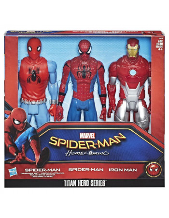 Набір іграшок Hasbro 3в1, Людина павук та Залізна людина, 30 см - Spider Man Homecoming, Marvel, Titan Hero