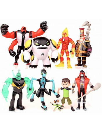 Набір фігурок Бен10 9в1 зі світловими ефектами, 12 см - Ben 10 figure set