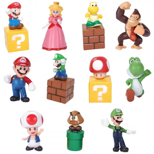 Набір фігурок 11в1 Супер Маріо, фігурки на торт Супер Маріо, 2.5-5 см — Super Mario