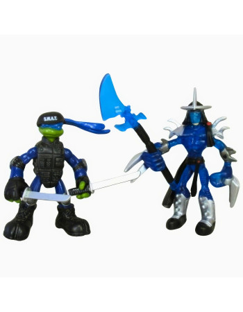 Набір міні-фігурок Леонардо і Шреддер 6 см- Leonardo and Shredder, S.W.A.T., 4Kids, Playmates