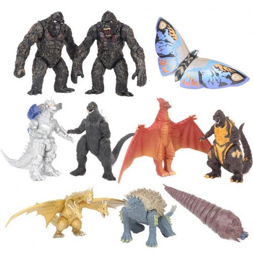 Набір фігурок Годзілла і монстри, 10в1, 9 см - Godzilla  Monsters