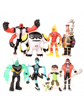 Набір фігурок Бен10 9в1 зі світловими ефектами, 12 см - Ben 10 figure set