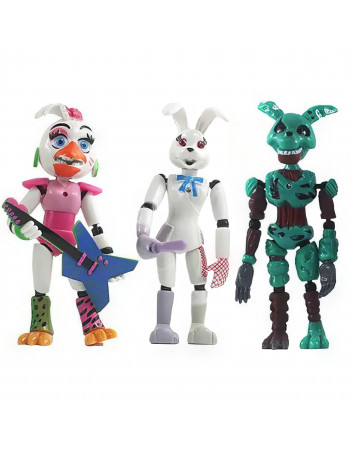 Набір ФНАФ Аніматроніки П'ять ночей з Фредді (розбірні), 14 см - FNAF