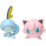 Набір бойових фігурок Покемон Соббл, Джіггліпуф - Pokémon, Sobble, Jigglypuff, Battle figure pack
