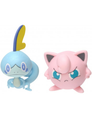Набір бойових фігурок Покемон Соббл, Джіггліпуф - Pokémon, Sobble, Jigglypuff, Battle figure pack