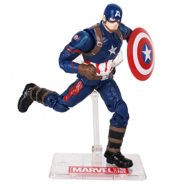 Фігурка Marvel Капітан Америка з тримачем, Месники, 18 см — Captain America, Avengers