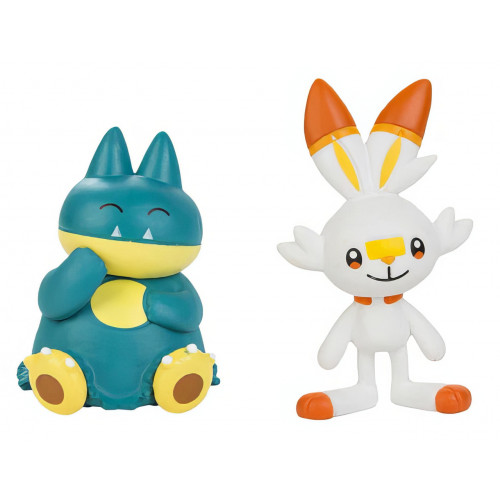 Набір бойових фігурок Покемон Манчлакс, Скорбані - Pokémon, Munchlax, Scorbunny, Battle figure pack