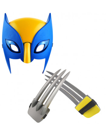 Костюм Росомахи, 2в1, маска, що світиться, кігті Росомахи - X-men, Wolverine, set 2