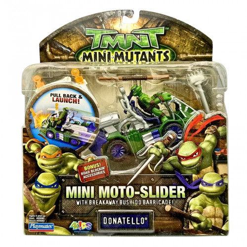 Набір міні-фігурок Донателло з мотоциклом - Mini Code-Runner With Donatello, 4Kids, Playmates
