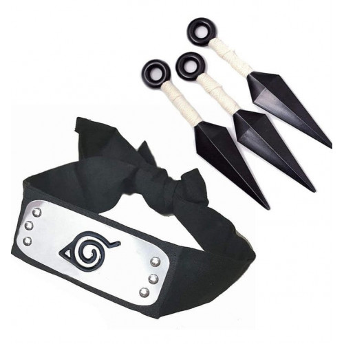 Набір аксесуарів Наруто 2в1: кунай, налобний протектор - Naruto Cosplay Set with white headband