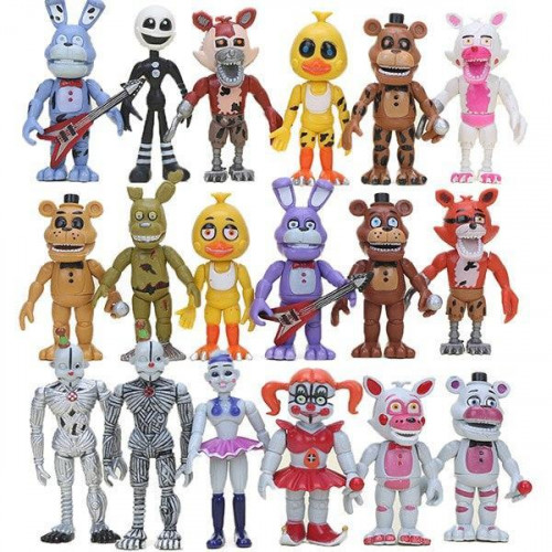 Набір фігурок П'ять ночей у Фредді, 18в1, 9-12 см - Five nights at freddy's