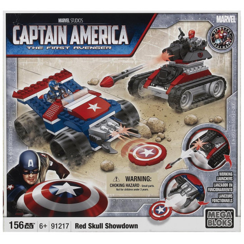 Конструктор 156 дет. Капітан Америка проти Червоного Черепа - Captain America Red vs Skull, Mega Bloks